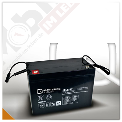 Q-Batteries 12LC-92, 12V/93Ah Akku kompatibel Reha-Technik