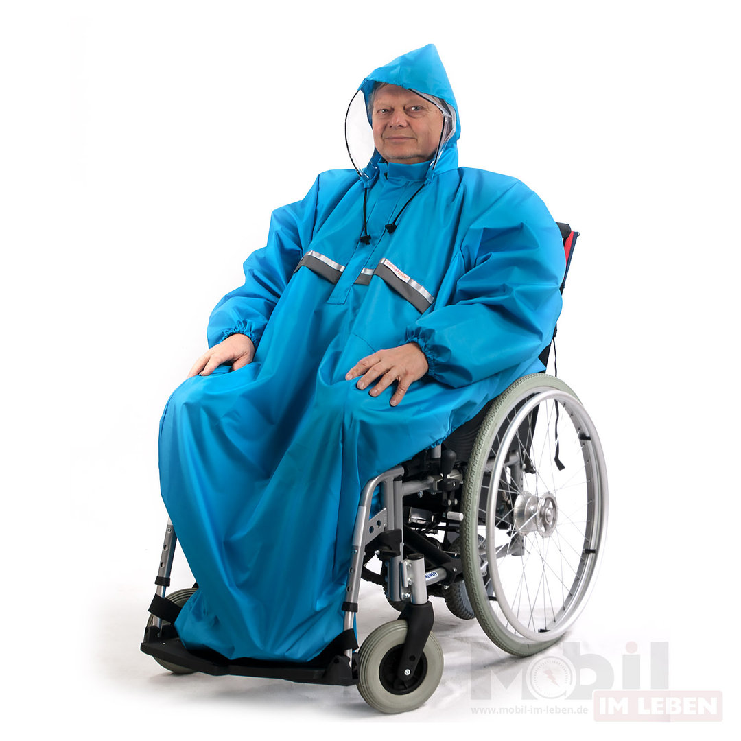 Elektromobil Regenschutz E-Mobil Senioren Rollstuhl Regencape Regenjacke Kapuze 