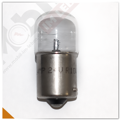 Kleinröhrenlampe BA15S 24 V 10W Metallsockel
