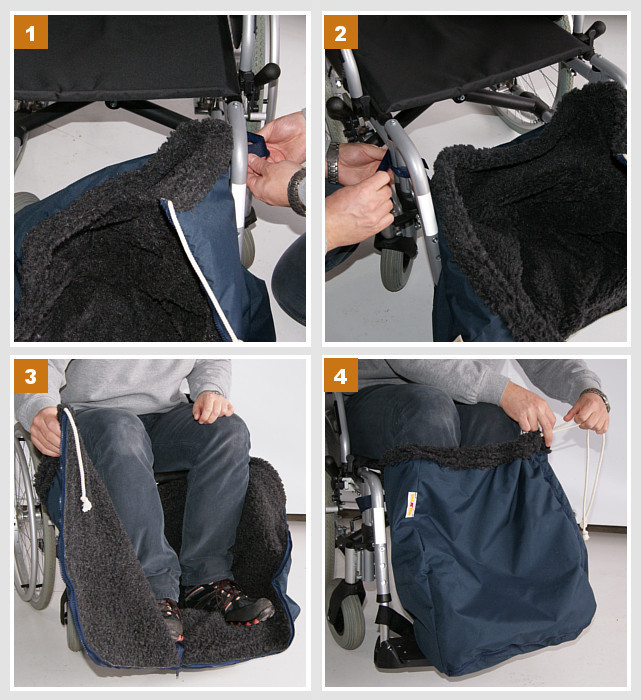 Fuß-Schlupfsack für Elektromobile und Rollstühle